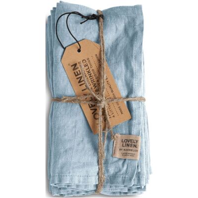 Lovely Linen Misty Servett 42X42CM SKY 42X42CM Lovely Linen Misty Servett 42X42CM SKY 42X42CM