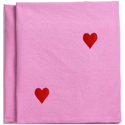Midnatt Tablecloth Pink Hearts 330X145CM PINK 330X145CM Midnatt Tablecloth Pink Hearts 330X145CM PINK 330X145CM