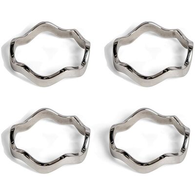 Sagaform Anna Servietring 4-Pak ONE SIZE SILVER ONE SIZE Sagaform Anna Servietring 4-Pak ONE SIZE SILVER ONE SIZE
