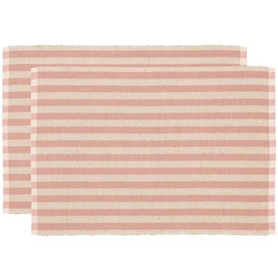 Södahl Dækkeserviet 33X48 2-Pk Statement Stripe Rose 33X48CM x 48 ROSE 33X48CM x 48 Södahl Dækkeserviet 33X48 2-Pk Statement Stripe Rose 33X48CM x 48 ROSE 33X48CM x 48