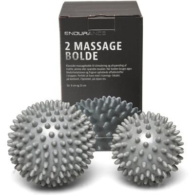 Endurance Hard Massage Ball 2 Pcs ONE SIZE SILVER ONE SIZE Endurance Hard Massage Ball 2 Pcs ONE SIZE SILVER ONE SIZE
