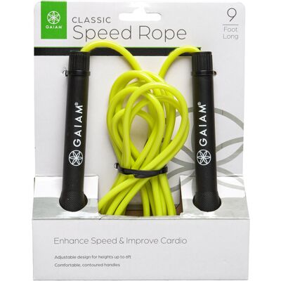 Gaiam Fitness Classic Speed Rope ONE SIZE YELLOW ONE SIZE Gaiam Fitness Classic Speed Rope ONE SIZE YELLOW ONE SIZE