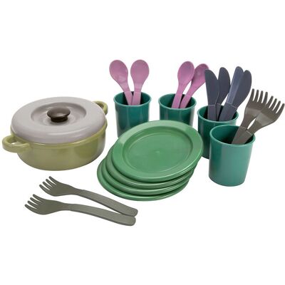 Dantoy Green Bean Dinner Set In Net 22 Pcs ONE SIZE VARYING ONE SIZE Dantoy Green Bean Dinner Set In Net 22 Pcs ONE SIZE VARYING ONE SIZE
