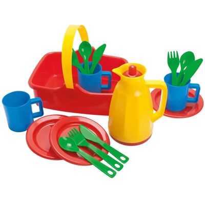Dantoy Picnic Set In Net 18 Pcs ONE SIZE RED, BLUE, YELLOW, GREEN ONE SIZE Dantoy Picnic Set In Net 18 Pcs ONE SIZE RED, BLUE, YELLOW, GREEN ONE SIZE