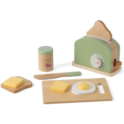 Dantoy Toaster Set Wood In Gift Box - 9 Pcs ONE SIZE MIXED COLOURS ONE SIZE Dantoy Toaster Set Wood In Gift Box - 9 Pcs ONE SIZE MIXED COLOURS ONE SIZE