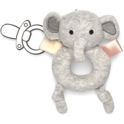 Geggamoja Ring Rattle ONE SIZE GREY MEL ELEPHANT ONE SIZE Geggamoja Ring Rattle ONE SIZE GREY MEL ELEPHANT ONE SIZE