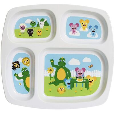 Teddykompaniet Bolibompa- 4 Compartment Plate 25X23CM WHITE 25X23CM Teddykompaniet Bolibompa- 4 Compartment Plate 25X23CM WHITE 25X23CM