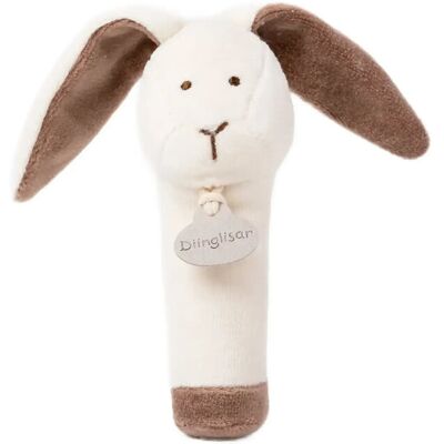 Teddykompaniet Diinglisar Organic, Rabbit Rattle 16 cm WHITE 16 cm Teddykompaniet Diinglisar Organic, Rabbit Rattle 16 cm WHITE 16 cm