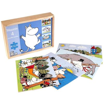 Barbo Toys Moomin 4 Wooden Puzzles In A Box ONE SIZE MULTIPLE COLOR ONE SIZE Barbo Toys Moomin 4 Wooden Puzzles In A Box ONE SIZE MULTIPLE COLOR ONE SIZE