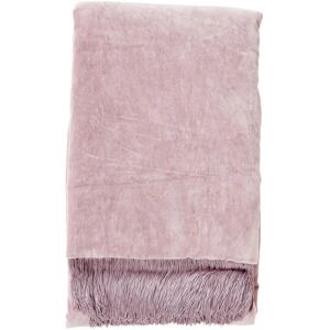 Nordal - Blanket w/fringes, light purple velvet