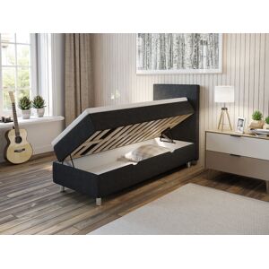 Softlines Seng Comfort Säng Med Förvaring 80x200 Cm - Antracit
