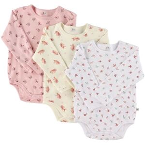 Pippi Body - Blandat - L/ä - Vit/rosa M. Mönster - 74 - Pippi Baby Body L/ä 74