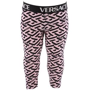 Versace Leggings - Rosa/svart M. Tryck - Versace - 3 År (98) - Leggings 98