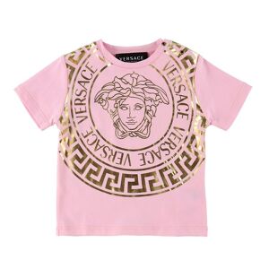 Versace T-Shirt - Medusa - Rosa/guld 24 mån
