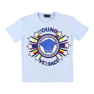 Versace Young Versace T-Shirt - Ljusblå M. Logo/stjärnor 116