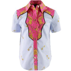 Versace Skjorta - Ljusblå/rosa 110