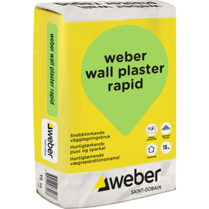 Weber VÄGGLAGNING WALL PLASTER RAPID 15KG