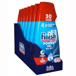 Finish Powergel Diskmedel Fresh, diskmedel, 210 tvättar, 7 förpackningar med 30 diskmaskiner vardera