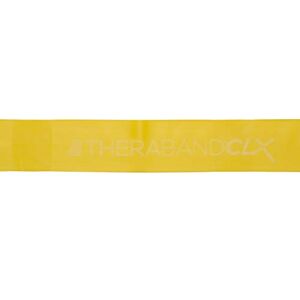 Theraband CLX Latexfritt motståndsband, pilates, hemmagym, HIIT, sjukgym, rehab och fitnessutrustning, 2,5 meter, gul, ljus