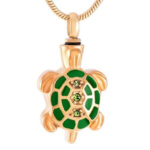 ASK Halsband Lockets Necklace Lovely Small Sea Turtle Keepsake Cremation Urn Necklace Mode Memorial Smycken För Kvinnor/Män Smycken Urn För Mänsklig/Husdjur Aska-C