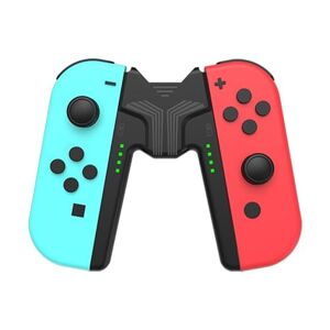 Nintendo Charging Grip Handle for Nintendo Switch/OLED for Joy Con, Joystick Charging Comfort V-Shaped Game for joycon Grip Controller with Battery Indicators, High Speed for joy-con charger grip USB C Cable