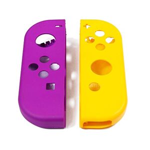Nintendo Housing Shell Case Faceplate Cover Replacement for Joy-Con, Left Purple and Right Orange Top & Bottom Cases 4Pcs Set, for Nintendo Switch NS JoyCon Controllers, New Original Repair Parts Accessories