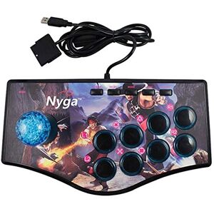 Ferleiss Retro Game Rocker Controller Usb Joystick For Ps2/Ps3/Pc/ Smart Tv Built-In Vibrator Eight Direction Joystick(No.A)