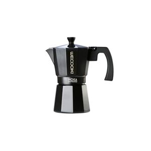 WECOOK! Bella Italiensk Espresso Kaffebryggare i Aluminium, 9 Koppar, Silikonpackning, Säkerhetsventil, Keramik, Gas, Elektrisk