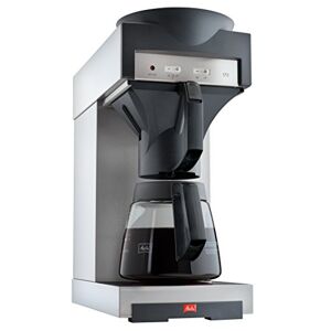 Melitta 20348 Filterkaffebryggare med glaskanna, 1,8 l, varmhållningsplatta, 17 m, rostfritt stål/svart