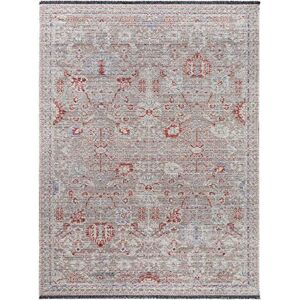 Benuta flatvävd matta Ian flerfärgad/grå 80 x 145 cm – vintage matta i användningss-look