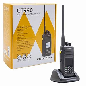 Midland PMR Radio VHF/UHF Portable  CT990 dubbelt band, 144-146 och 430-440 MHz kod C1339