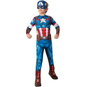 702563L Rubie's Officiell Captain America, Marvels Avengers, klassisk kostym för barn, superhjälteutklädnad, 9–10 år, 152 cm