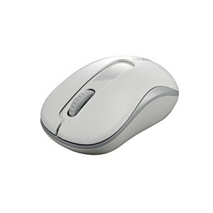 Rapoo M10 Plus trådlös mus trådlös mus 2,4 GHz datormus 1000 DPI sensor 12 månaders batteritid, ergonomisk för PC och Mac – vit