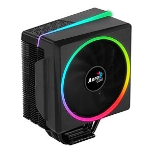 Aerocool Cylon 4 ARGB CPU Cooler, 1 x 120mm PWM Fan, ASUS Aura Sync, Mystic Light Sync, Gigabyte RGB Fusion, Compatible for AMD and Intel Platforms, The Perfect Air Cooling Solution, Black