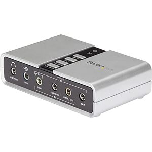 StarTech.com USB 2.0 Soundbox 7.1-adapter – externt USB-ljudkort med SPDIF Didital Audio – externt ljudkort med 8 x 3,5 mm uttag (ICUSBAUDIO7D)