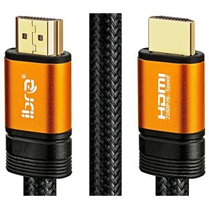 IBRA 4K HDMI-kabel 15 m HDMI-ledning – ultrahög hastighet 18 Gbps HDMI 2.0b-sladd 4K @ 30Hz stöder Fire TV, Ethernet, ljudretur, video UHD 2160p, HD 1080p, 3D, Xbox PlayStation PS3 PS4 PC –  ORANGE