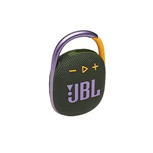 JBL Clip 4 Bärbar Vattentät Bluetooth-högtalare med integrerad karbinhake, upp till 10-timmars speltid, i grönt