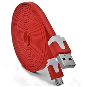 3M Mikro-USB-kabel för Huawei P30 Lite Android 3 m USB-laddare Smartphone anslutning (röd)