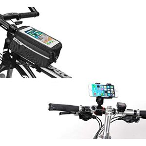 Asus Cykelpaket för ASUS ZenFone 3 Ultra Smartphone (cykelhållare styren + pekväska) mountainbike cykling (svart)
