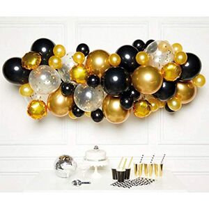 amscan DIY Balloon Garland-Black/Gold