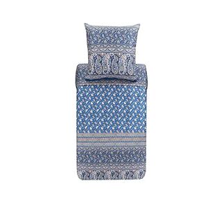 Bassetti Sängkläder set Imperia B1 av bomull mako-satin i blå 2-delat med dragkedja, mått: 135 cm x 200 cm, 80 cm x 80 cm, 9323468