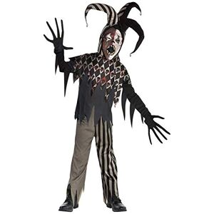 amscan 9904750 Barn Wicked Twisted Jester Halloween kostym ålder 6–8 år