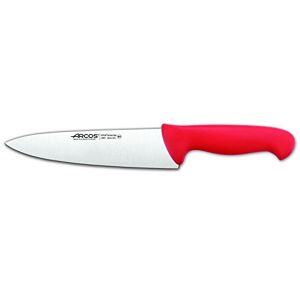 Arcos 292122 serie 2900-kock knivblad nitrum 200 mm (7,87 tum) – handtag polypropylenröd färg, 18/8 rostfritt stål