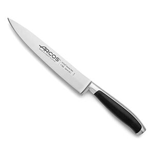 Arcos Kyoto-serien – kökskniv – nitum smidd rostfritt stål 15 cm blad – polyoxymetylen (POM) svart handtag – elegant och hållbar (18 cm)