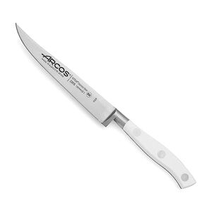 Arcos 230524 serien Riviera Blanc-Steak knivblad nitrum smidt rostfritt stål 130 mm (5,12 tum) -handtag polyoximetylen (pom) vit färg, 18/8