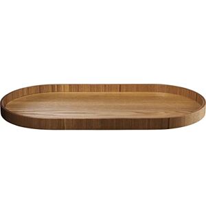 ASA Wood Oval träbricka pilträ brun, storlek: 44 cm x 22,5 cm x 2,4 cm, 53695970