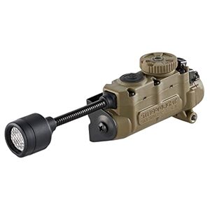 Streamlight Sidewinder Stalk 14307 Tactical Light Includes 1 x CR123 and 1 AA Alkaline Battery, Helmet Clip, Arc Rail Mount and Assembly, Coyote, Box