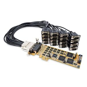 StarTech.com PCI Express seriekort 16 DB9 RS232-portar låg + fullständig profil seriell adapter för flera portar PCIe seriekort (PEX16S550LP)