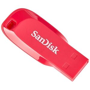 SanDisk SDCZ50C-064G-B35PE 64 GB Cruzer Blade USB 2.0 flashminne – elektrisk rosa