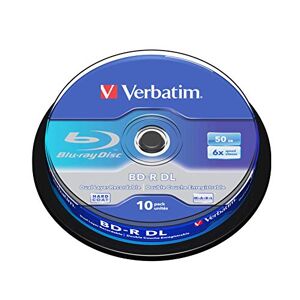 Verbatim 43746 BD-R Spindel, 50 GB, Vit/Blå, Paket med 10